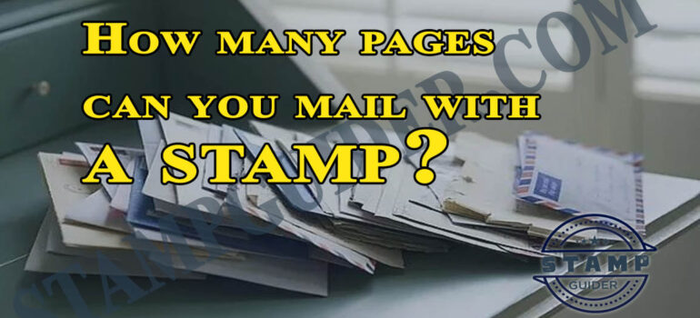 How many pages can you mail with a stamp?